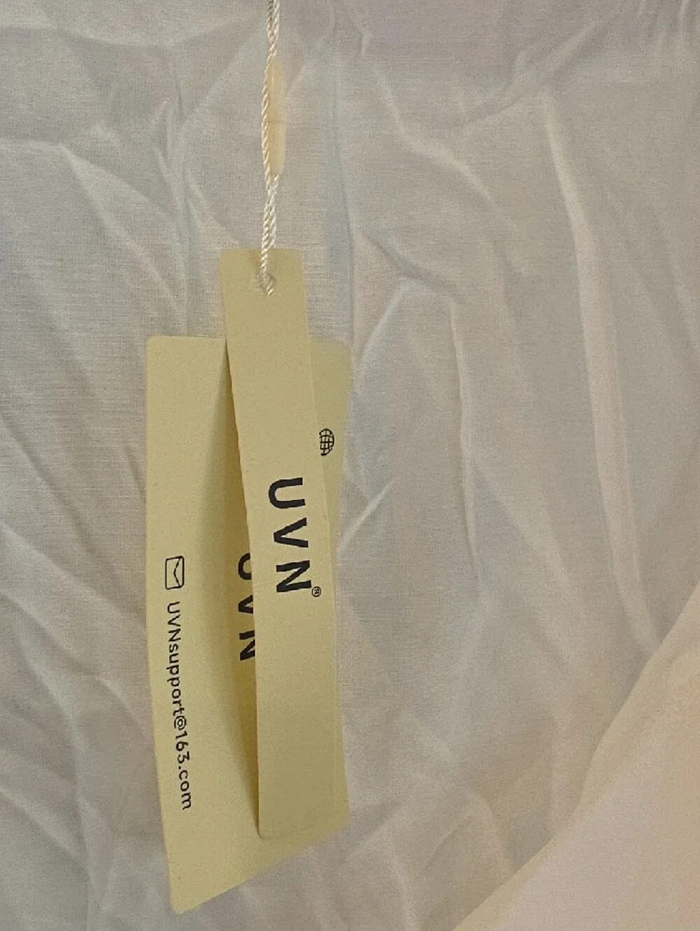 White Button-Down Tunic Dress with Pocket - Picture 2 of 6